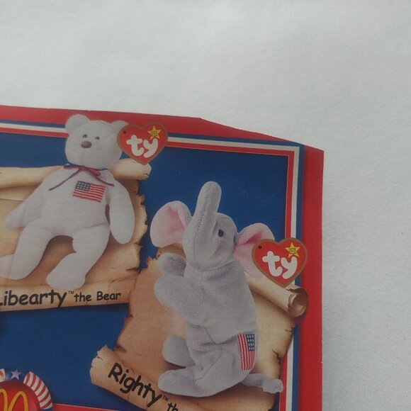 Ty McDonald's Teenie Beanie Lefty The Donkey Millennium Bears LOT Of 3 NEW - Picture 4 of 8